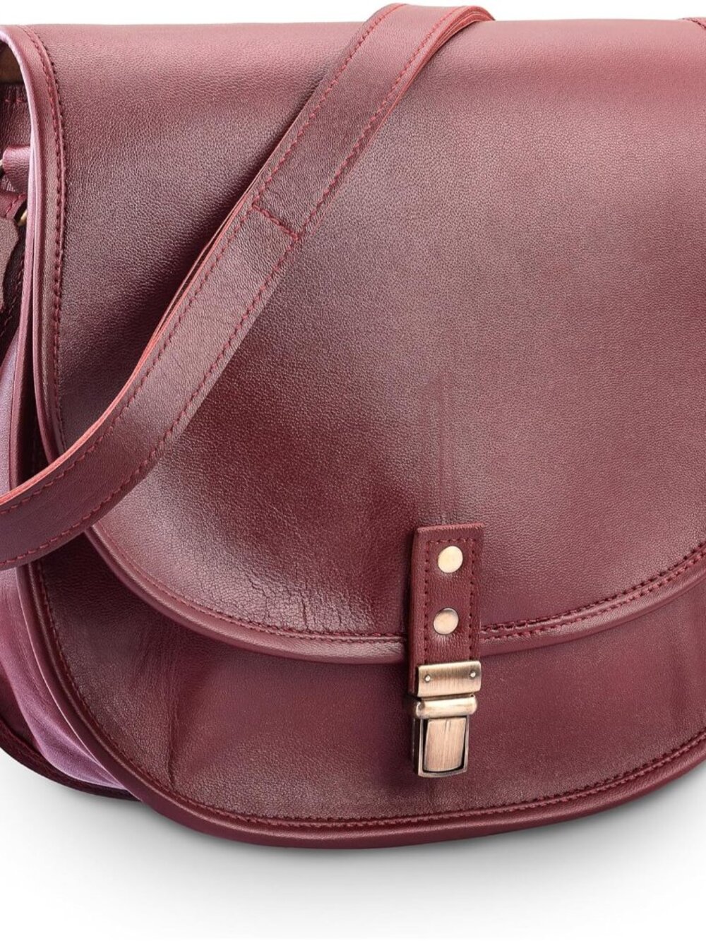 Vintage Leather Crossbody Bags for Women Shoulder Saddle Office Work Tablet Purs